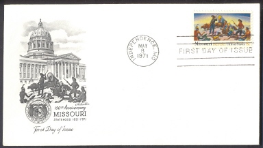 USA: 1971 FDC 150th Anniversary Missouri Statehood - 1971-1980