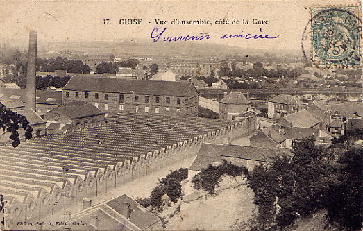 GUISE  1906  VUE COTE DE LA GARE - Guise