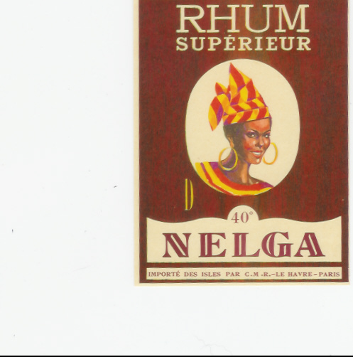 ETIQUETTE DE   RHUM  SUPERIEUR NELGA - Rhum