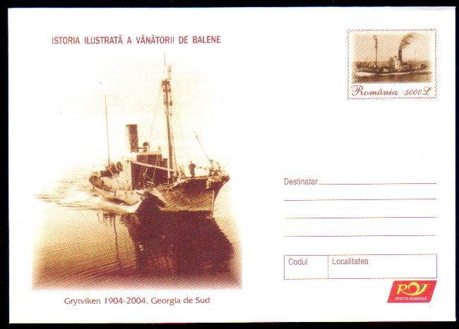 Whales, Whaling Stationery. Covers, Romania, 2004 - Baleines