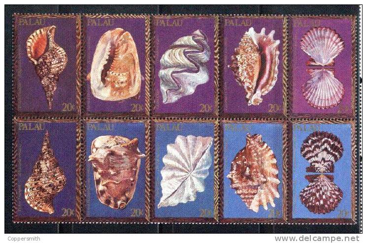 (025) Palau   Shells / Coquillages / Muscheln / Mussels  ** / Mnh  Michel 37-46 - Palau