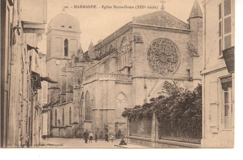 Cpa ,Marmande, église Notre Dame ( XIII° Siecle) ,non Voyagée.  Ref 88 - Marmande
