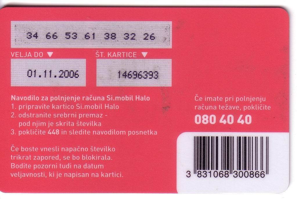 Slovenia - Recharge - GSM - Prepaid ( Prepaye ) Card - VODAFONE - Slowenien