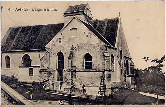 ARTHIES PLACE DE L EGLISE 1909 - Arthies