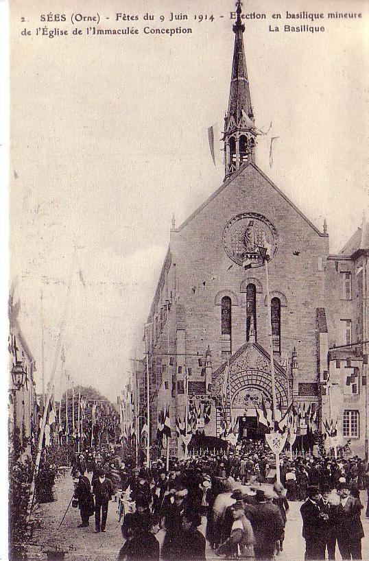 SEES. Fêtes Du 9 Juin 1914. La Basilique (Animée) - Sees