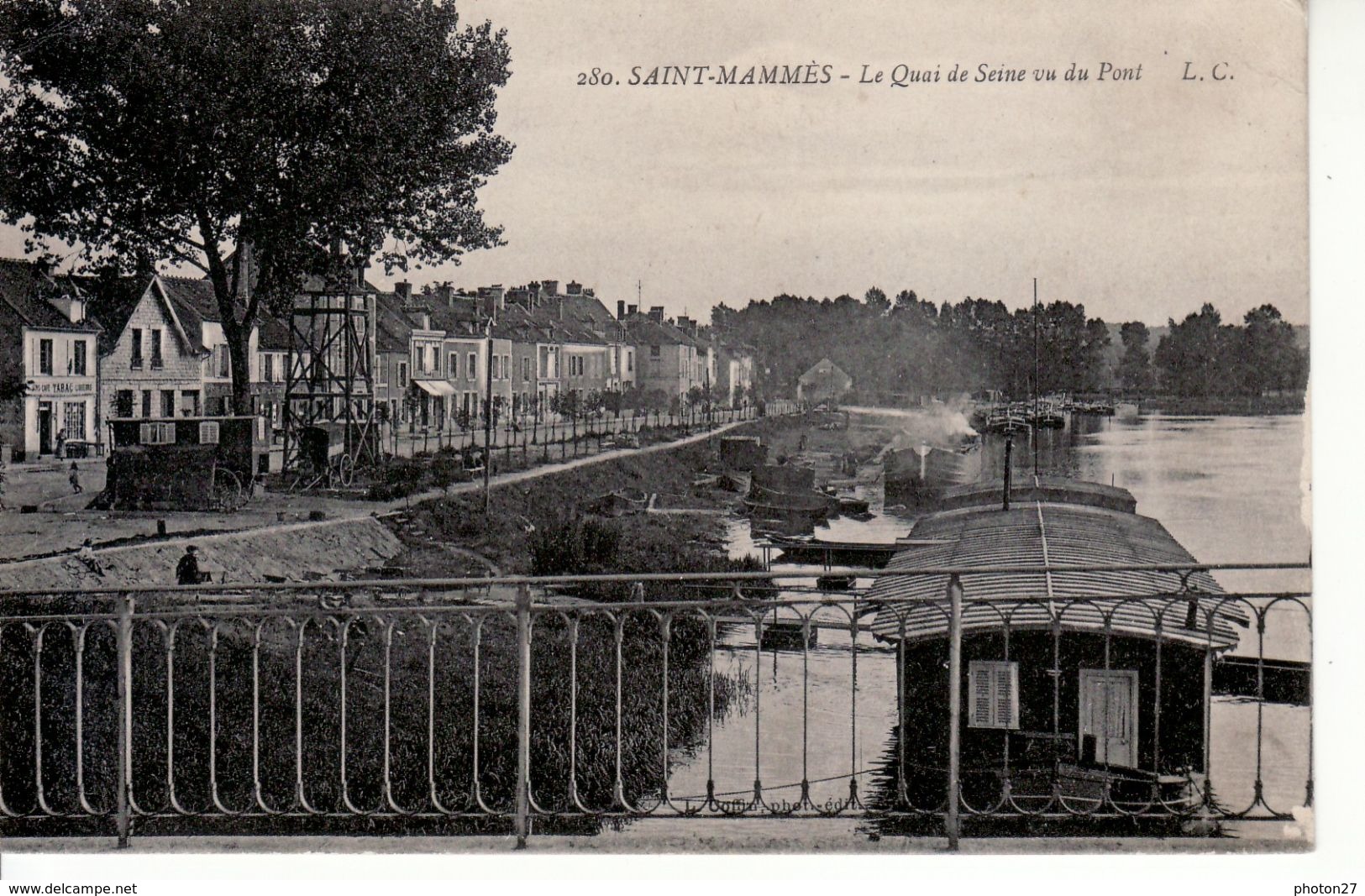 Saint Mammès, Le Quai De Seine Vue Du Pont (péniches) - Saint Mammes