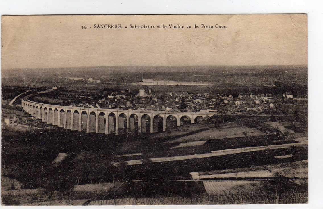 18 SANCERRE St Satur Et Le Viaduc Vu De Porte César, 1925 - Sancerre