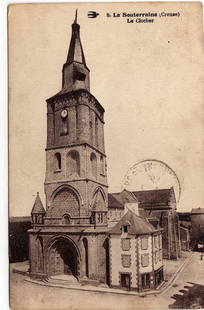 23 LA SOUTERRAINE Eglise, Clocher De L´Eglise, Ed H 8, 1928 - La Souterraine