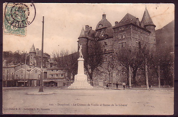 ISERE - Vizille - Le Chateau Et La Statue De La Liberté - Vizille