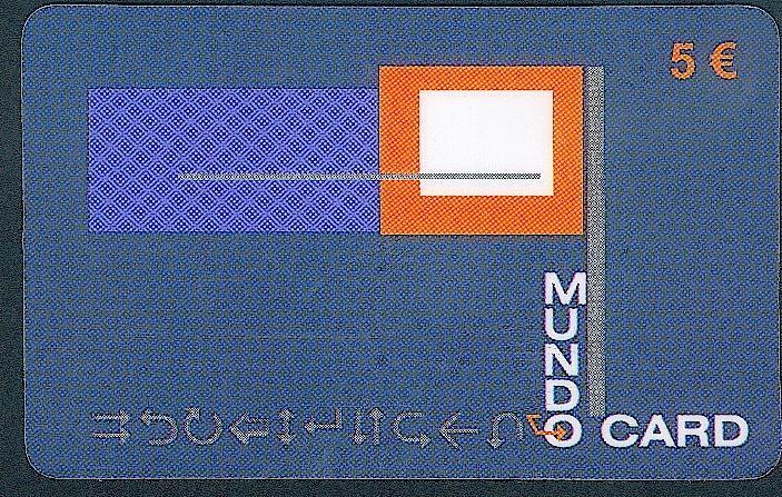 Phone Card - "MUNDO CARD" 5 &euro; - SPAIN-SPANIEN - SIEHE BILD! - Otros & Sin Clasificación