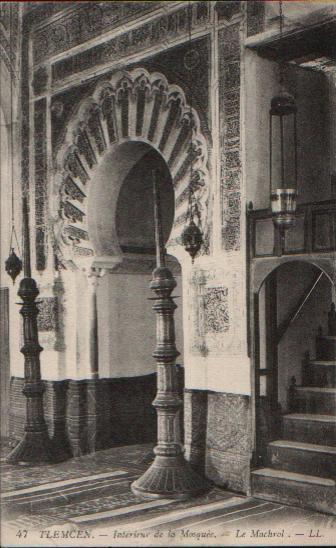 Carte Postale Ancienne De TLEMCEN : Intérieur De La Mosquée - Le Machrol. - Tlemcen