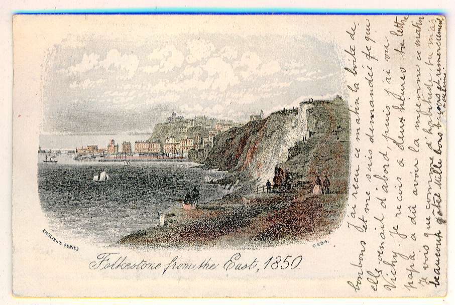 Folkestone From The East, 1850 - Folkestone