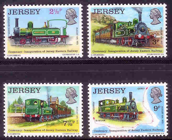 JERSEY 1973 MNH Stamp(s) Jersey Railways 85-88 #4216 - Trains