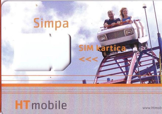 Croatian GSM SIM Card With Chip - Card With Girl + Man - Operadores De Telecom