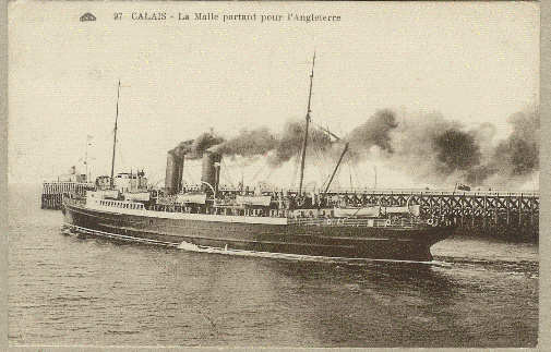 CPA PAQUEBOT "LA MALLE" DE CALAIS PARTANT POUR L'ANGLETERRE - Steamers