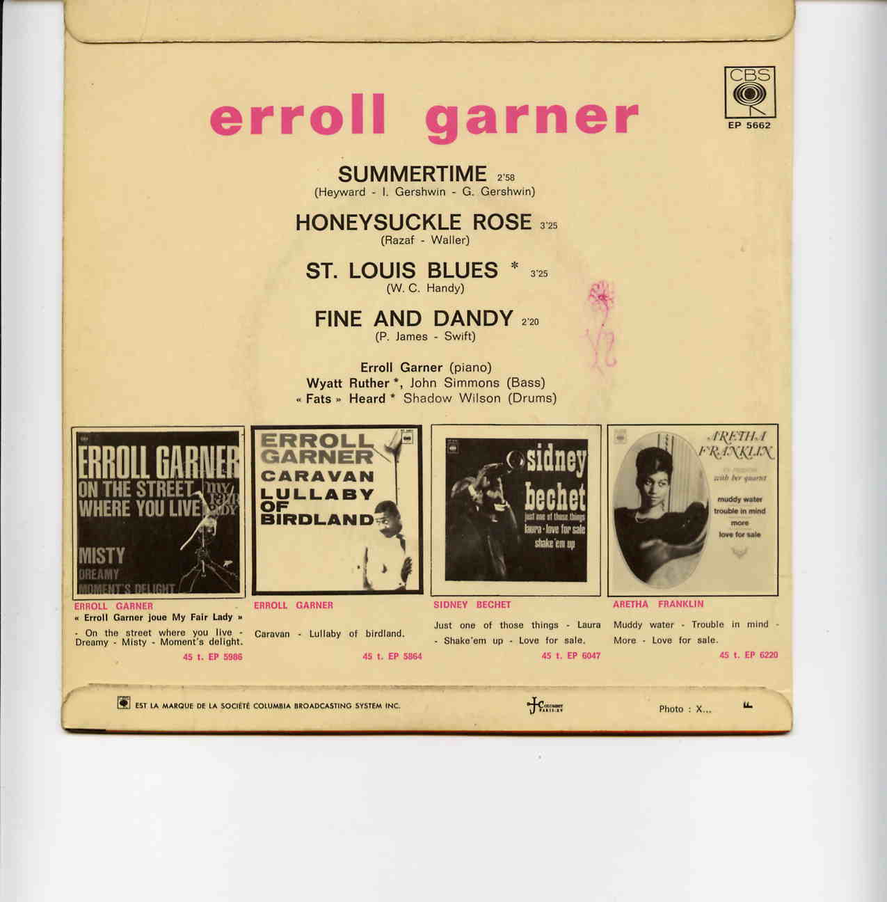 ERROLL GARNER "SUMMERTIME......" - Jazz