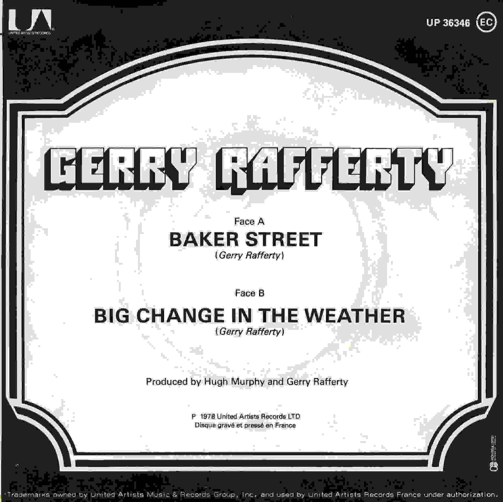 GERRY RAFFERTY "BAKER STREET" - Autres - Musique Anglaise
