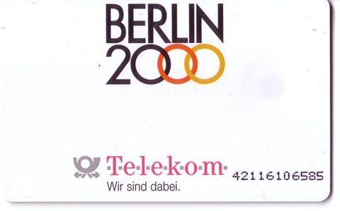 OLYMPIC GAMES ( Germany Old Rare Chip Card ) - BERLIN 2000 - Germany Card P 09 11.92 - Olympische Spiele