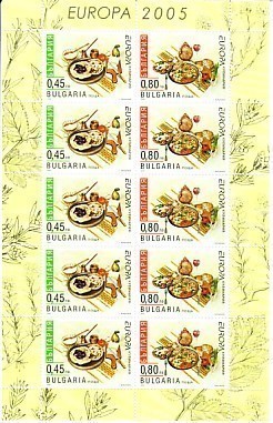 BULGARIA / Bulgarie  2005   EUROPA -CEPT  (GASTRONOMY) 2v.-MNH Sheet - Unused Stamps
