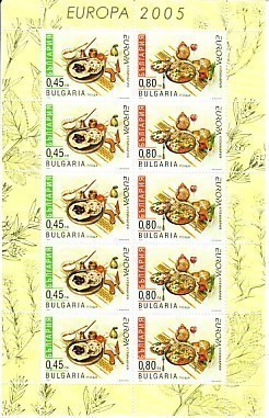 BULGARIA / Bulgarie  2005   EUROPA -CEPT  (GASTRONOMY) 2v.-MNH Sheet - Nuevos