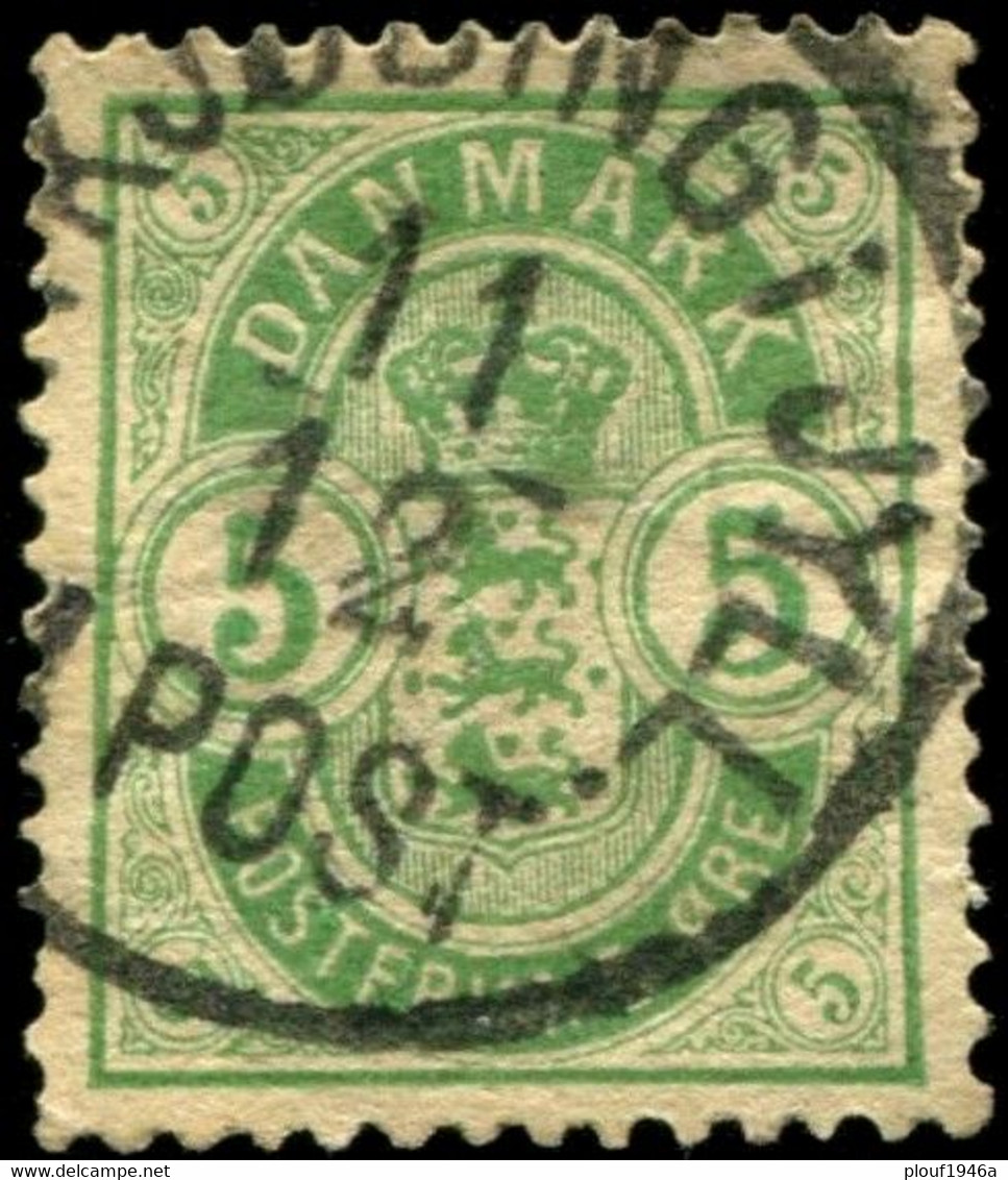 Pays : 149,01 (Danemark)   Yvert Et Tellier N° :    35 (o)  Dent 14 X 13½ - Used Stamps