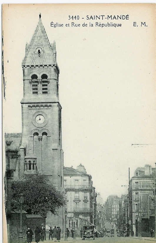 SAINT-MANDE - Eglise Et Rue De La République - Saint Mande