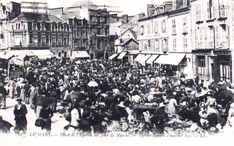 CPA Le Mans (72, Sarthe) Place De L´Eperon Un Jour De Marché , Très Belle Animation, 1922. - Le Mans