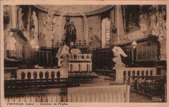 Carte Postale De VIRIVILLE : Intérieur De L´Eglise. - Viriville