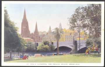 St Paul's Cathedral And Princes Bridge, Melbourne, Australia - Altri & Non Classificati