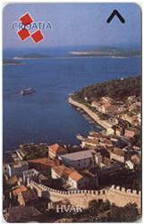 HVAR ( Croatia - Old & Rare GPT System Magnetic Card ) - Code 4CRO ( Town Island City Citta Ville ) - Croatie