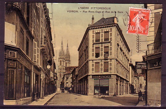 ISERE - Voiron - Rue Rose-Sage Et Rue De La Gare - Voiron