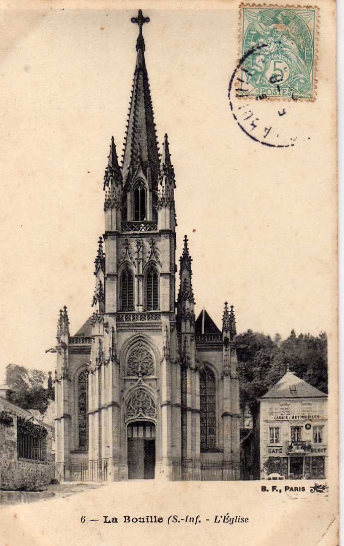 76 LA BOUILLE Eglise, Ed BF 6, 1906 - La Bouille