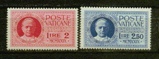 VATICAN  EXPRES Nº 1 & 2 ** - Priority Mail