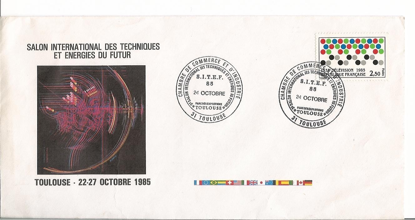 France YT 2353 Sur Belle Enveloppe Illustée Avec Cachet S.I.T.E.F. 85 - Temporary Postmarks