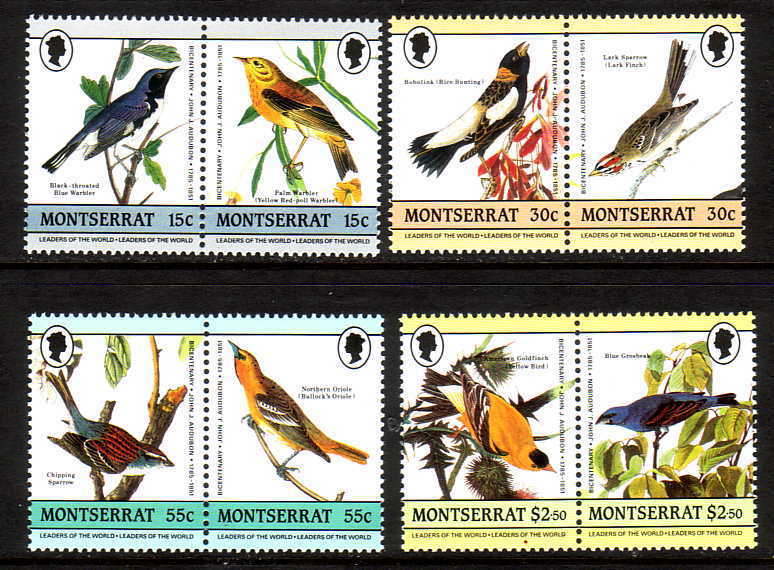 Montserrat 580-83  **   FAUNA  BIRDS - Montserrat
