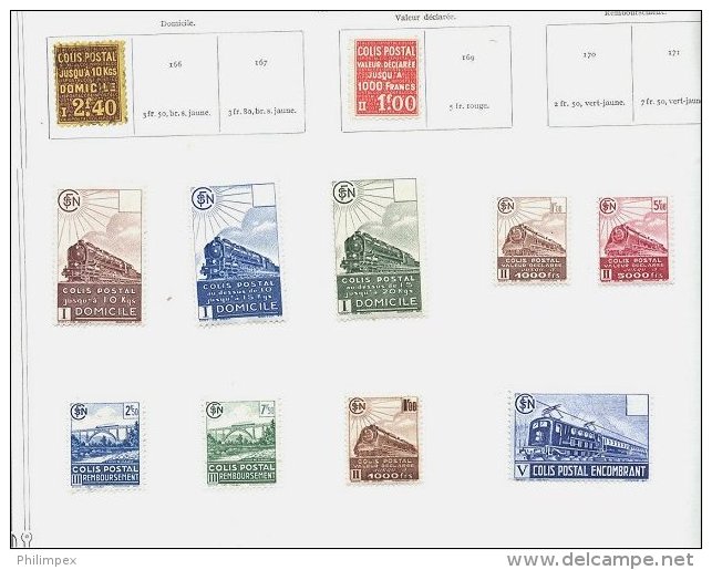 FRANCE - RAILWAY STAMPS COLLECTION 1898-1960 - LIGHT HINGED / USED!