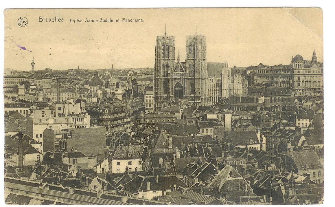 BRUXELLES Eglise Ste Gudule Et Panorama - Panoramische Zichten, Meerdere Zichten