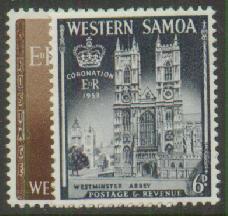 SAMOA - 1953 Coronation. Scott 214-15. Mint Hinged - Samoa