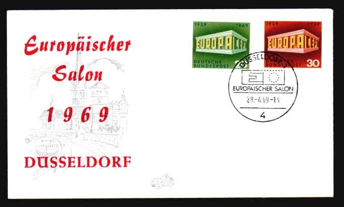 R.F.A. - Salon Européen De Düsseldorf 1969 - Timbres Y.&T. "Europa" 446/7 - 1969