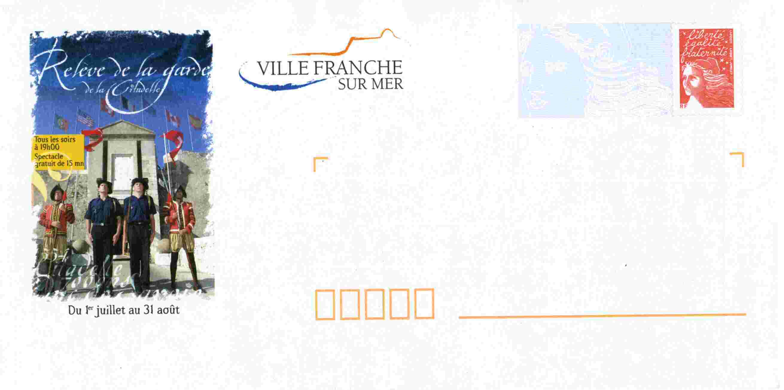 PAP Avec Timbre "Luquet/RF" Et Repiquage "Villlefrance-sur-Mer" - Prêts-à-poster:Overprinting/Luquet