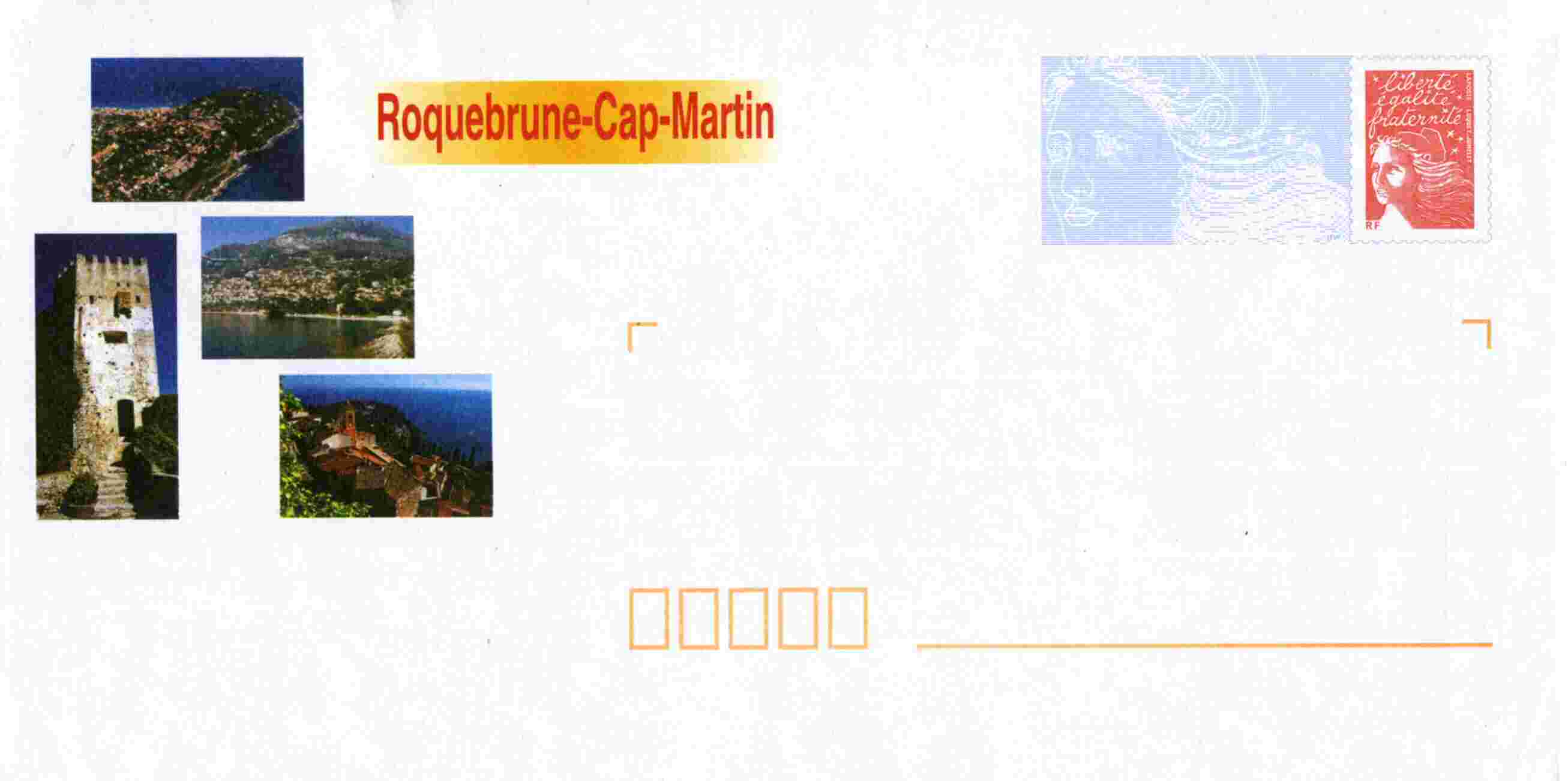 PAP Avec Timbre "Luquet/RF" Et Repiquage "Roquebrune-Cap-Martin" - PAP : Bijwerking /Luquet