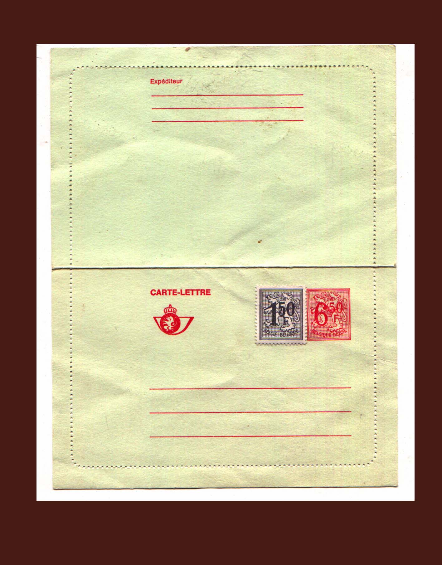 CARTE LETTRE - Post Office Leaflets