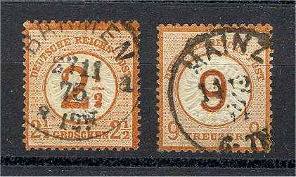 GERMANY - EMPIRE 1874 PROVISIONALS F/VF USED - RARE SET! - Gebraucht