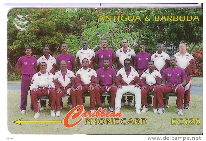1996 WEST INDIES CRICKET TEAM (  Antigua And Barbuda ) - Card Is Little Damaged , See Scan Before Biding . SPECIAL PRICE - Antigua U. Barbuda