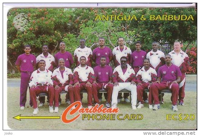 1996 WEST INDIES CRICKET TEAM (  Antigua And Barbuda ) - Card Is Little Damaged , See Scan Before Biding . SPECIAL PRICE - Antigua And Barbuda