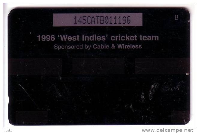 1996 WEST INDIES CRICKET TEAM (  Antigua And Barbuda ) - Card Is Little Damaged , See Scan Before Biding . SPECIAL PRICE - Antigua U. Barbuda