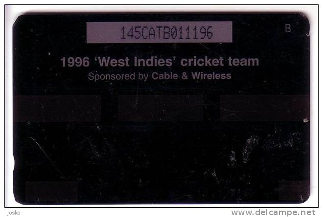 1996 WEST INDIES CRICKET TEAM (  Antigua And Barbuda ) - Card Is Little Damaged , See Scan Before Biding . SPECIAL PRICE - Antigua And Barbuda