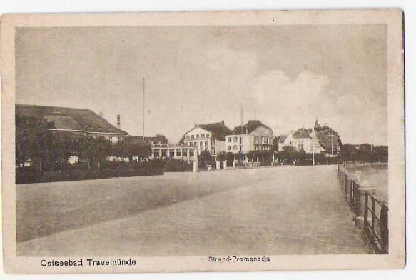 AK TRAVEMÜNDE "Strandpromenade" 1920 D*222 - Luebeck-Travemuende