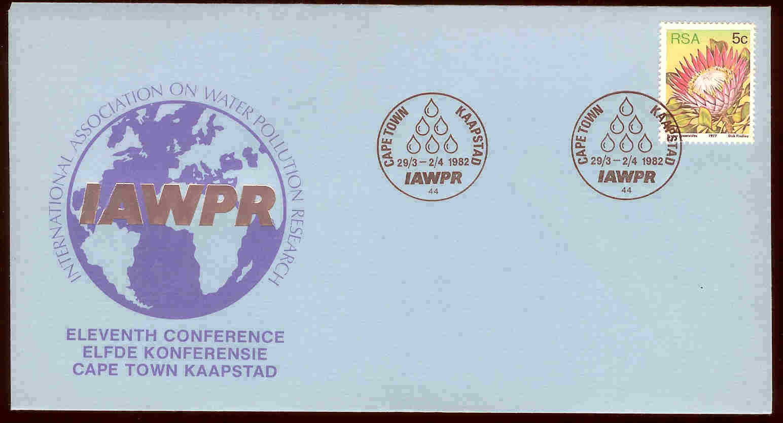 RSA 1982 Enveloppe Waterpolution #690 - Naturaleza