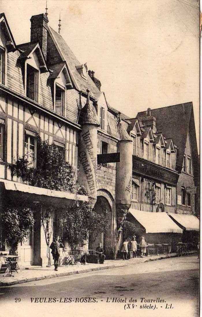 76 VEULES LES ROSES Hotel Des Tourelles, Terrasse Animée, LL 29, 1927 - Veules Les Roses